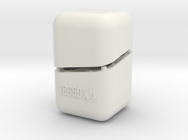 Swedish Vaper 18650x4 Battery Holder in White Natural Versatile Plastic