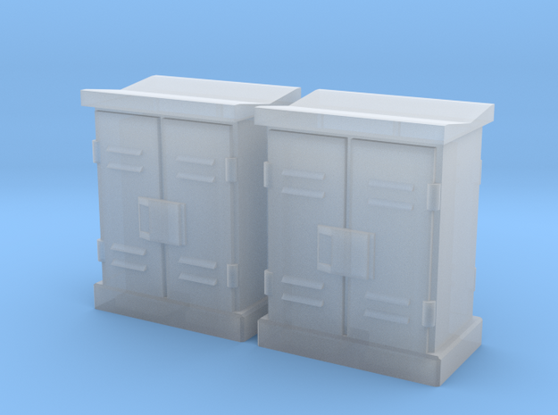 HO 2 Relay Cabinets Low in Tan Fine Detail Plastic