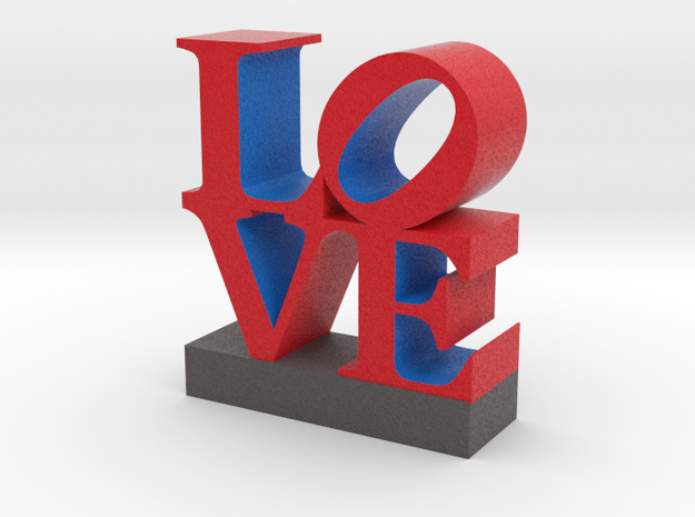 Love Sculpture - larger version 091517 in Full Color Sandstone