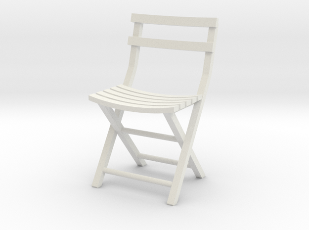 Bistro Chair various scales in White Natural Versatile Plastic: 1:12
