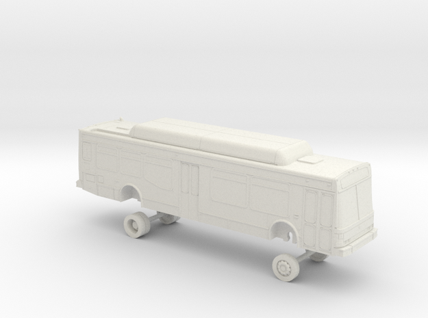 HO Scale Bus NABI 40-LFW LACMTA low 7000s in White Natural Versatile Plastic