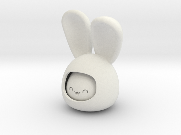 happy rabbit in White Natural Versatile Plastic