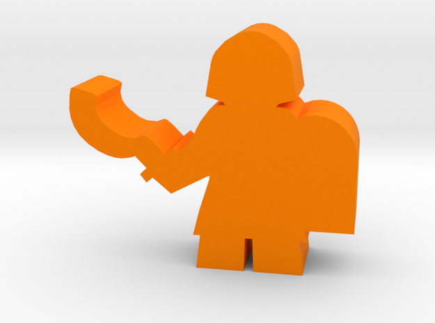 Game Piece, Egyptian Soldier in Orange Processed Versatile Plastic