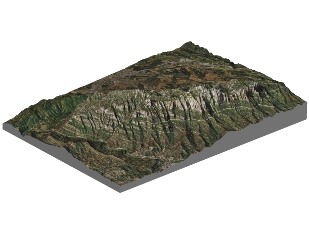 Montserrat Mountains Map: A4 Size in Full Color Sandstone