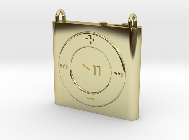 Pendant iPod Shuffle in 18k Gold Plated Brass