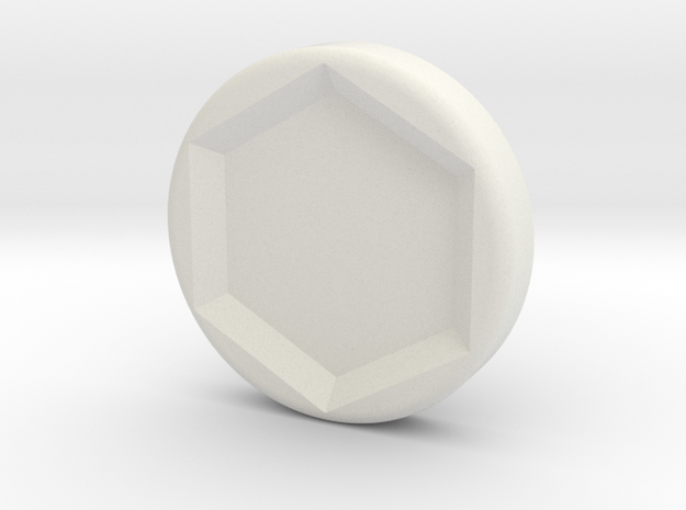 beastuniversalbutton in White Natural Versatile Plastic