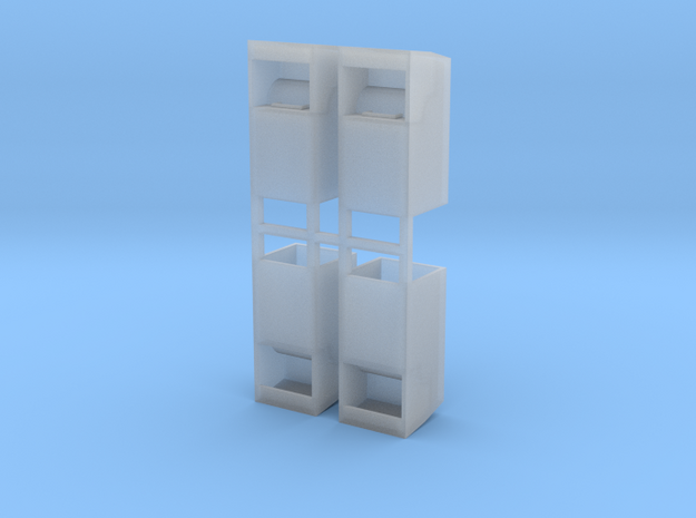 Altkleidercontainer 4er Set 1:120 TT in Smooth Fine Detail Plastic
