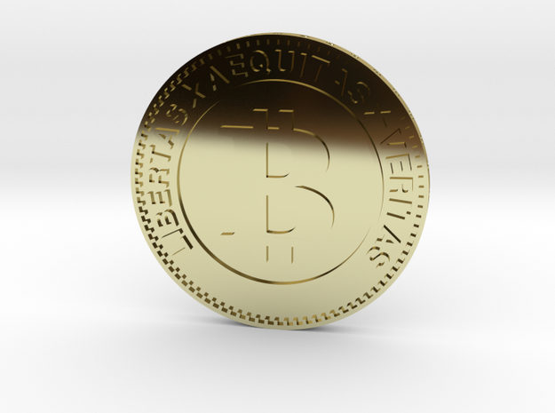 Bitcoin in 18k Gold Plated Brass