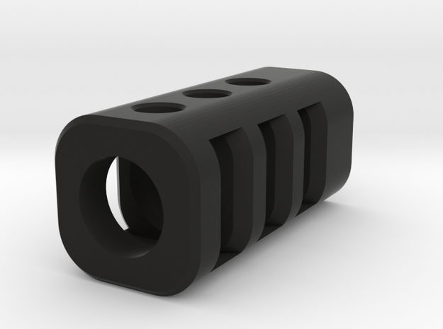 Airsoft barrel protecor - Model A in Black Natural Versatile Plastic