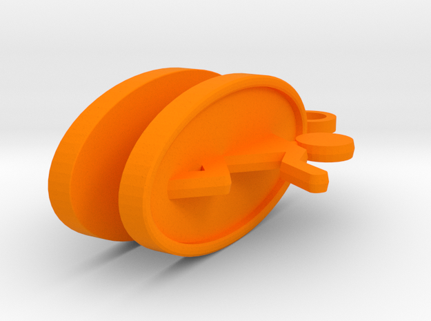 Portal Earrings in Orange Processed Versatile Plastic