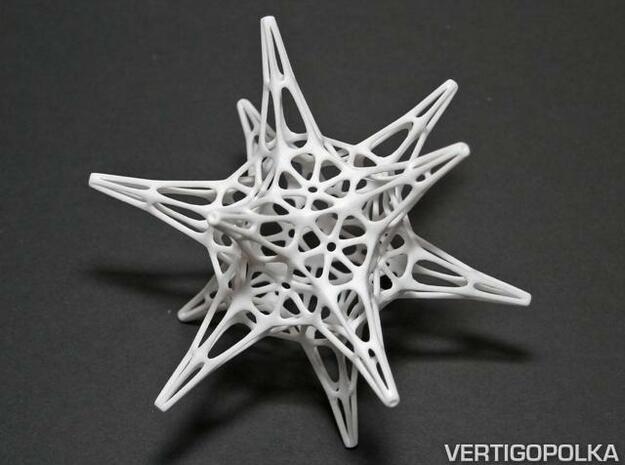 Star 100mm in White Natural Versatile Plastic