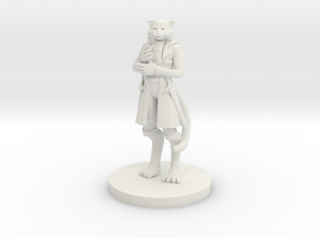 Sir Meowington IV in White Natural Versatile Plastic