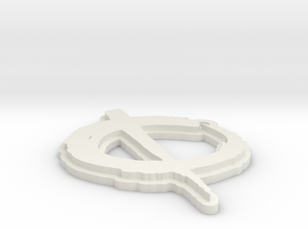 OPA fan art keychain 2 in White Natural Versatile Plastic