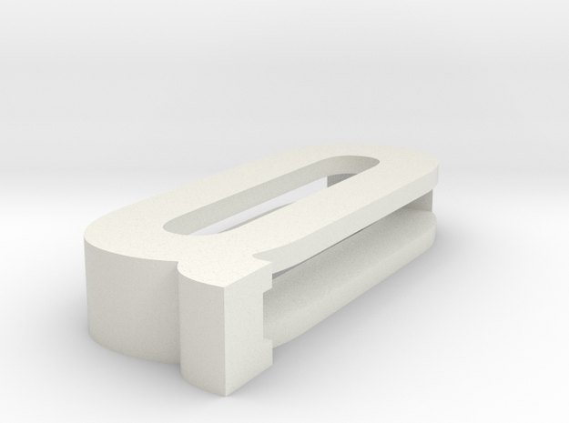 Choker Slide Letters (4cm) - Letter Q in White Natural Versatile Plastic