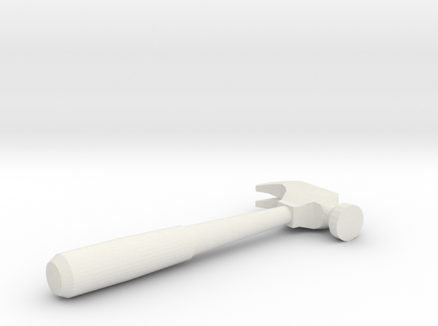 Mini Hammer in White Natural Versatile Plastic