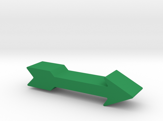 Arrow Game Piece in Green Processed Versatile Plastic