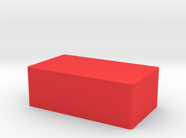 Brick Game Piece in Red Processed Versatile Plastic