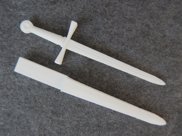 Crusader Dagger Deluxe - 1:4 in White Natural Versatile Plastic