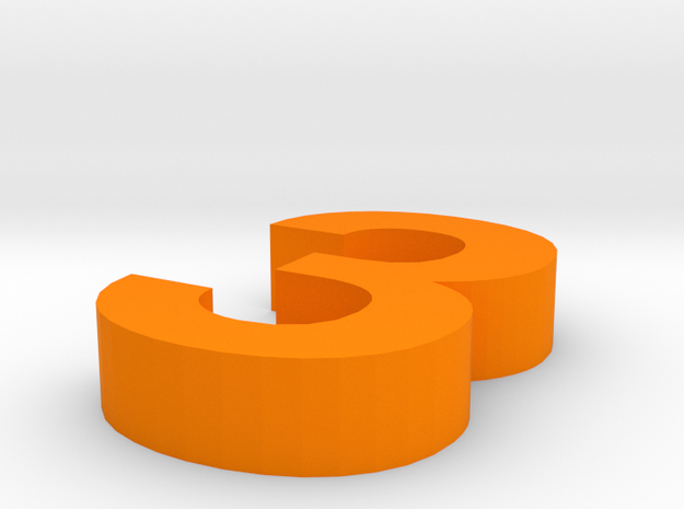 3 in Orange Processed Versatile Plastic