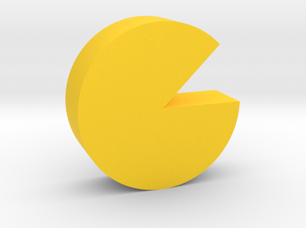 Cheese Wheel Game Piece in Yellow Processed Versatile Plastic