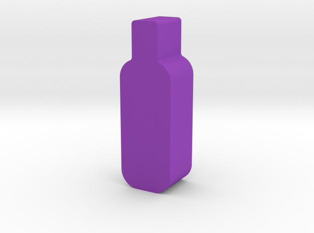 Wine Bottle Game Piece in Purple Processed Versatile Plastic