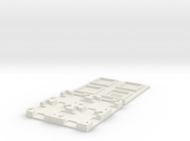 MEMS Chip Carrier 2x2 Tray (15mm square die size) in White Natural Versatile Plastic