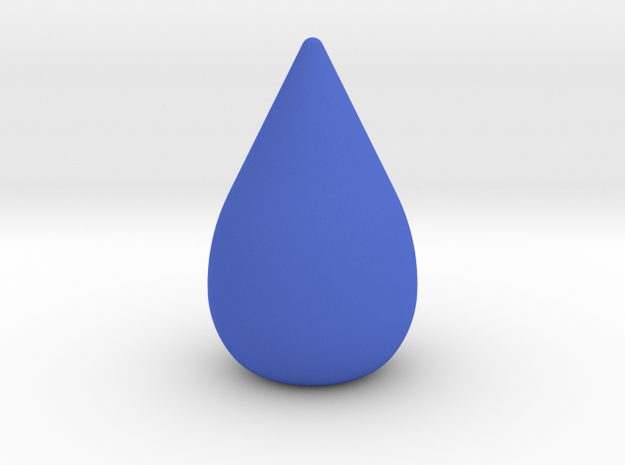 Round Droplet Game Piece in Blue Processed Versatile Plastic