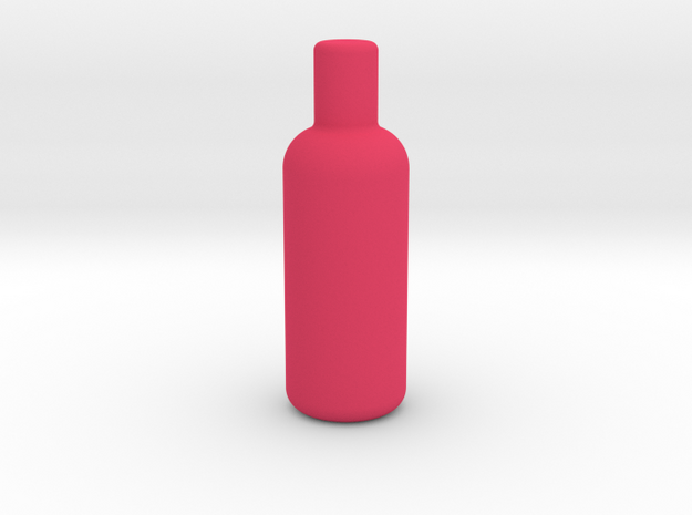 Round Wine Bottle Game Piece in Pink Processed Versatile Plastic