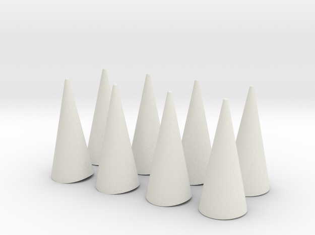 Spikes Only - for bent cuff 2.5"x1.5" in White Natural Versatile Plastic