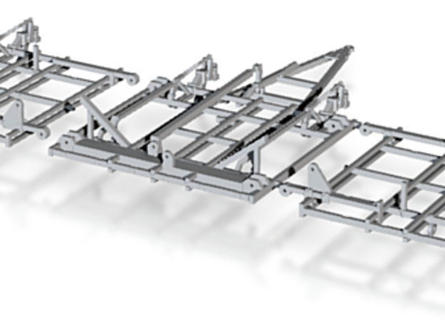 1/64 28 and 30ft field cultivator frame (part 1 of in Tan Fine Detail Plastic