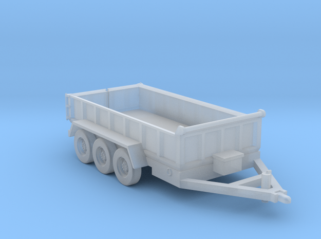 14-Foot Tridem Dump Trailer- Towing in Smooth Fine Detail Plastic