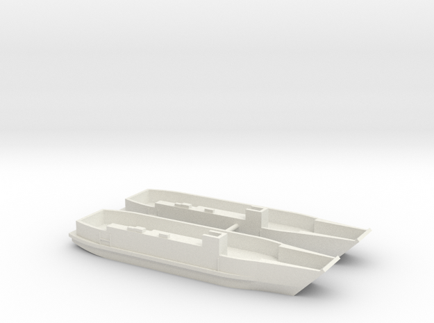 1/285 LCU1610 - Landing Craft Utility (x2) in White Natural Versatile Plastic