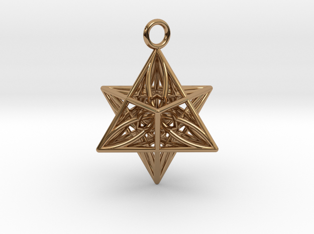 Pendant_Star of Life in Polished Brass