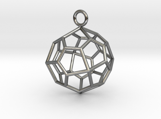 Pendant_Pentagonal-Icositetrahedron in Polished Silver