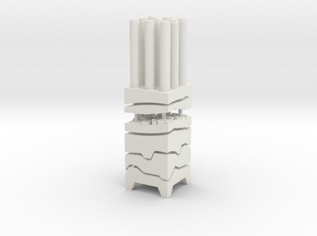 BK-07: "Bidirectional Core Sample" AGENCY-AGENCY in White Natural Versatile Plastic