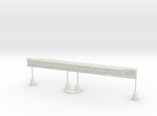 BX-02: "Hunts Point/South Bronx Gateway" by Miguel in White Natural Versatile Plastic