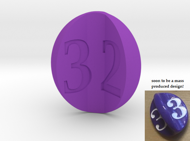 apple d3 (for Impact!) in Purple Processed Versatile Plastic