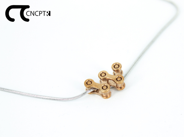 Concept R Chain Pendant in Natural Bronze