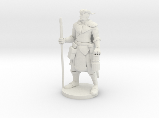 Horned Forest Guardian in White Natural Versatile Plastic