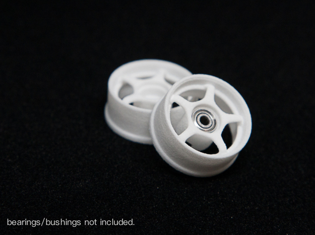 Mini Z RWD Wheel Front offset 0 in White Natural Versatile Plastic