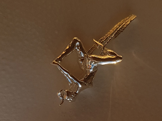 "Yurte"  pendant in Polished Silver