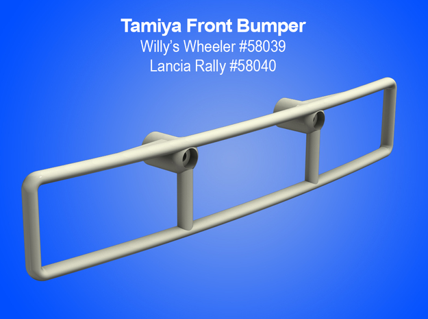 Tamiya RC Front Bumper for Vintage Willy's Wheeler in White Natural Versatile Plastic