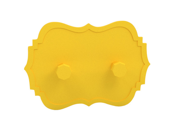 Hanger / key holder in Yellow Processed Versatile Plastic