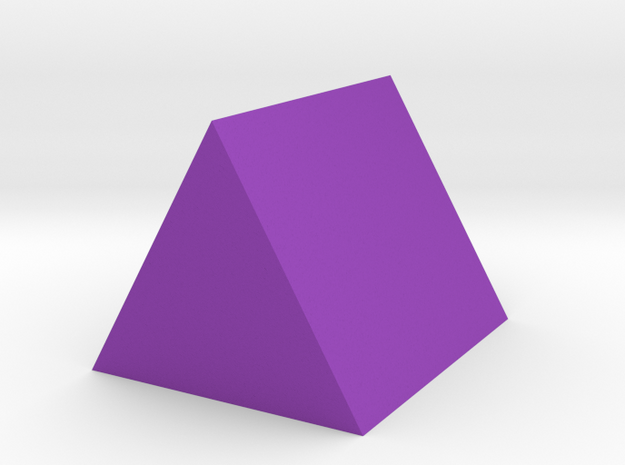 Tri-Prism in Purple Processed Versatile Plastic: Extra Small