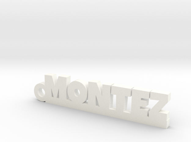 MONTEZ_keychain_Lucky in White Processed Versatile Plastic