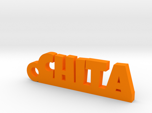 CHITA_keychain_Lucky in Orange Processed Versatile Plastic