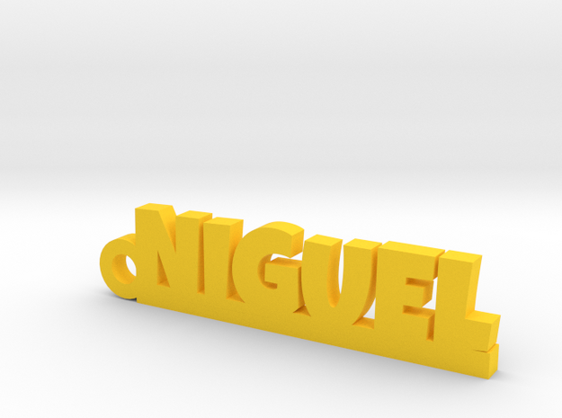 NIGUEL_keychain_Lucky in Yellow Processed Versatile Plastic