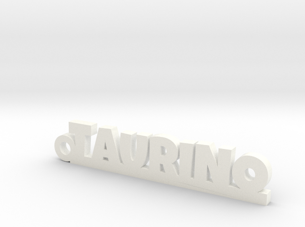 TAURINO_keychain_Lucky in White Processed Versatile Plastic