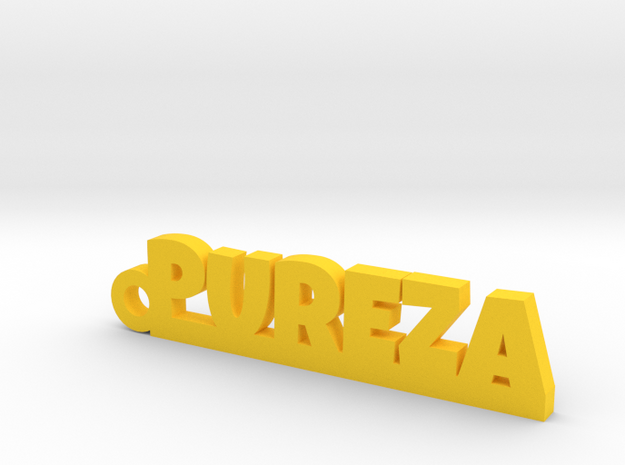 PUREZA_keychain_Lucky in Yellow Processed Versatile Plastic