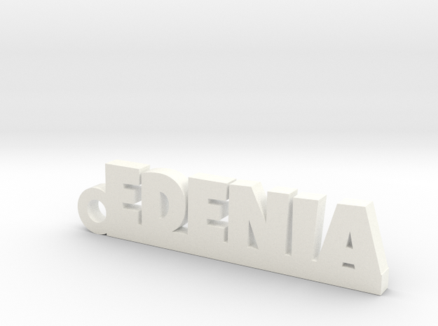 EDENIA_keychain_Lucky in White Processed Versatile Plastic